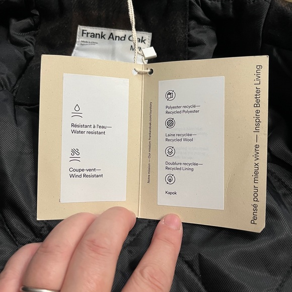 NWT - Frank & Oak Women’s Wool Blended Padded Bomber Jacket - Size M - Picture 15 of 16